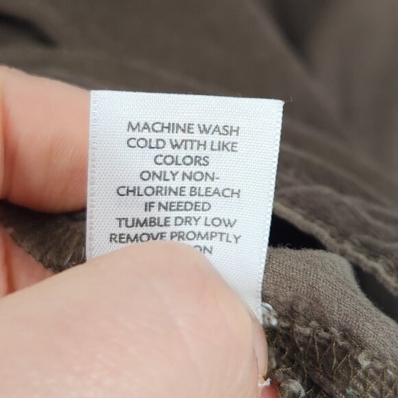 J Jill Shirt Womens Extra Large Brown Lightweight Corduroy Button Up Tunic - Picture 9 of 11